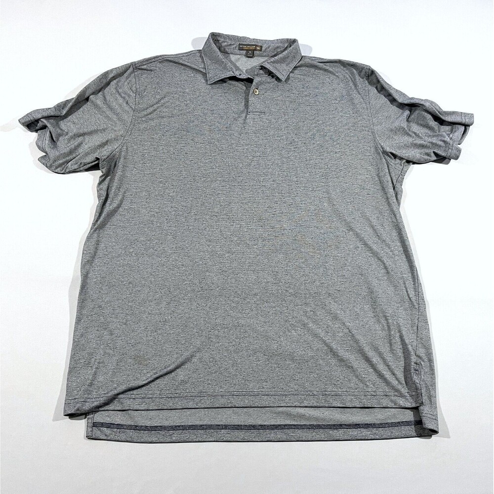 Peter Millar Summer Comfort Men's XL Golf Polo Shirt Short Sleeve Shirt Gray